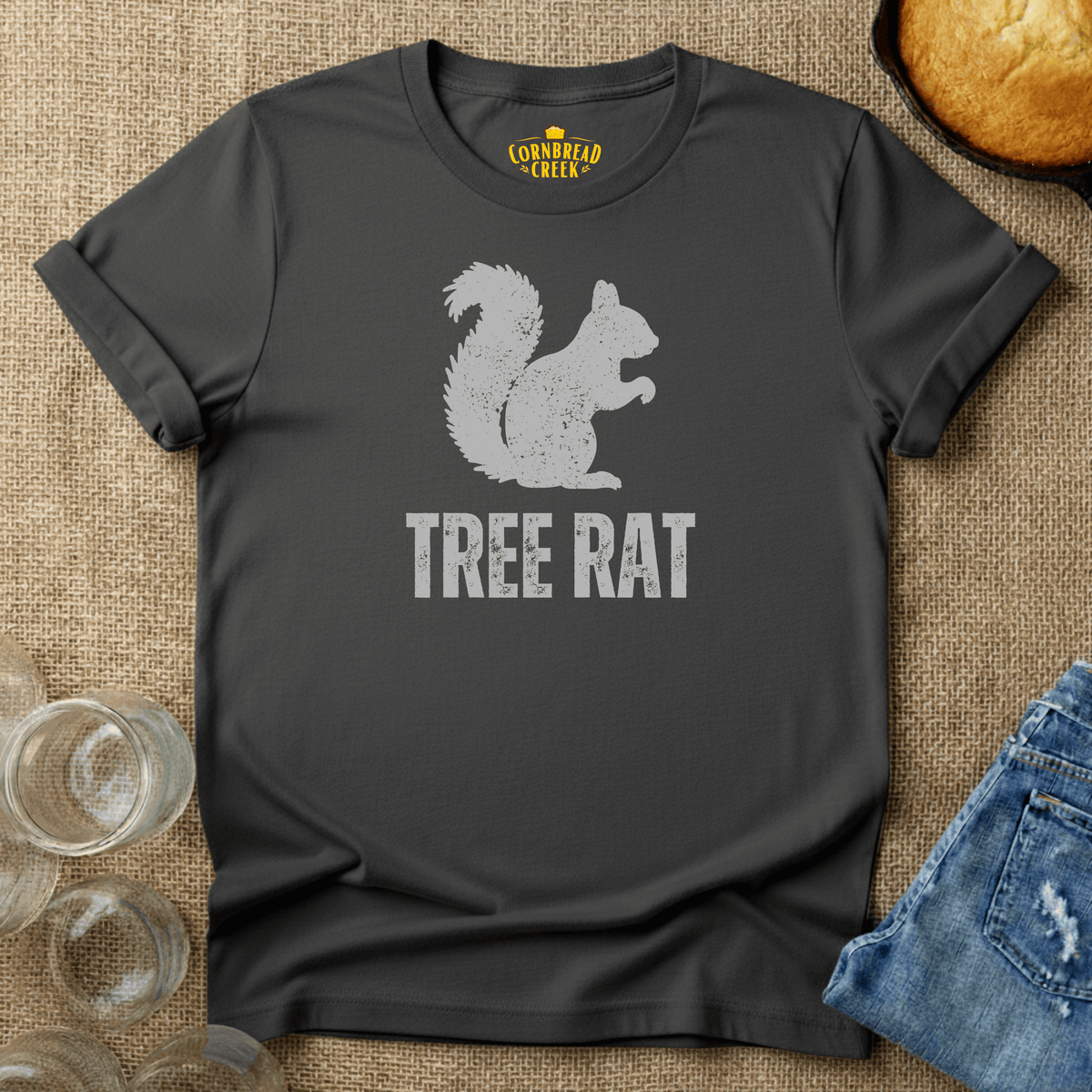 Tree Rat T-Shirt Chicken and Rural Homestead Graphic tee Cornbread Creek