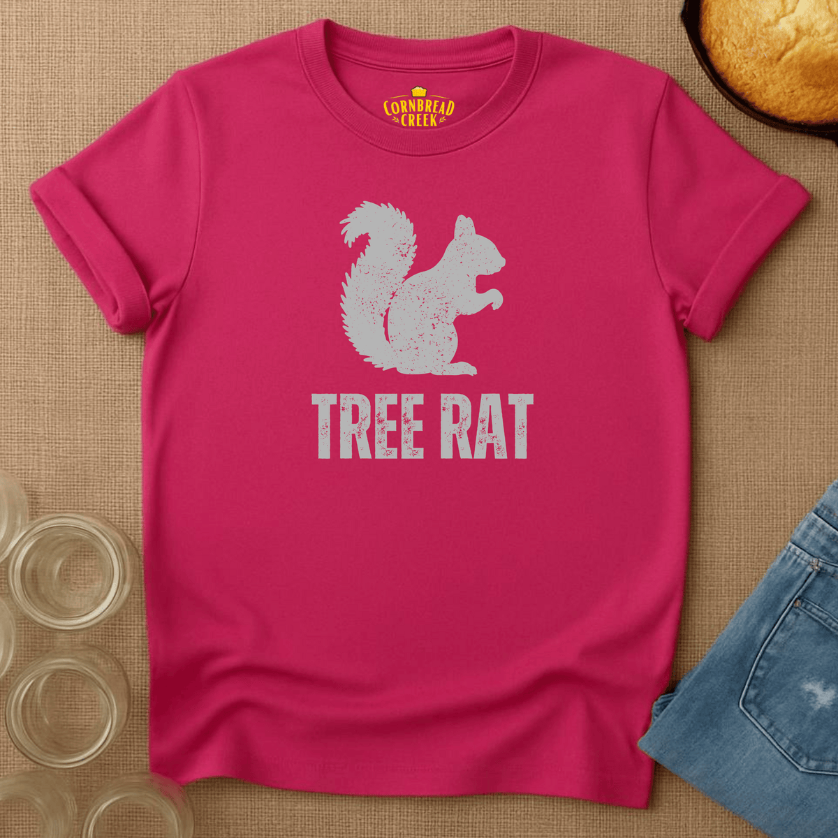 Tree Rat T-Shirt Chicken and Rural Homestead Graphic tee Cornbread Creek