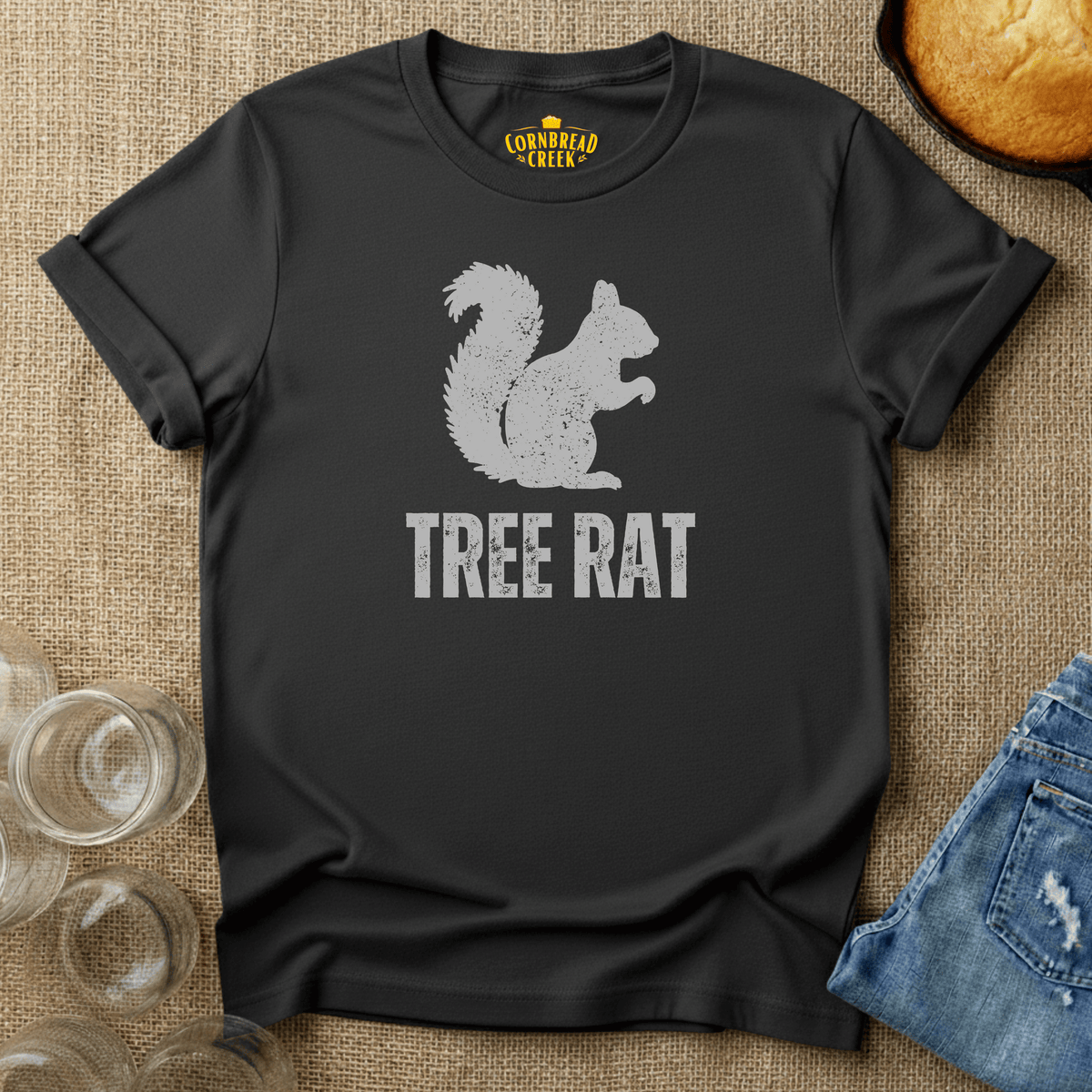 Tree Rat T-Shirt Chicken and Rural Homestead Graphic tee Cornbread Creek
