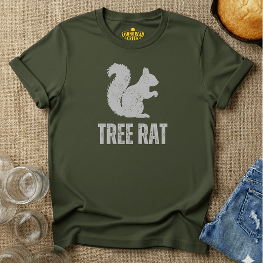 Tree Rat T-Shirt Chicken and Rural Homestead Graphic tee Cornbread Creek